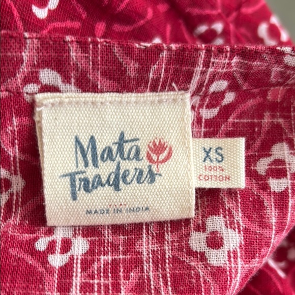 Mata Traders Red Patterned Dress Fit and Flare size XS NEW - Picture 8 of 8